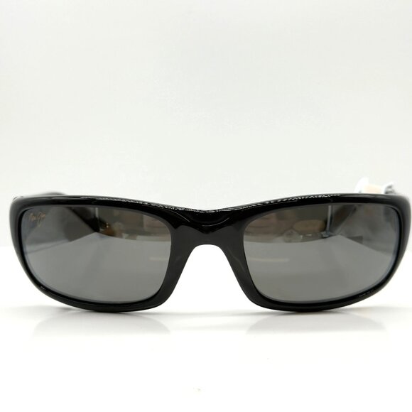 Maui Jim Stingray Sunglasses Unisex MJ 103-02 Gloss Black Grey Lenses 55mm - Picture 2 of 9